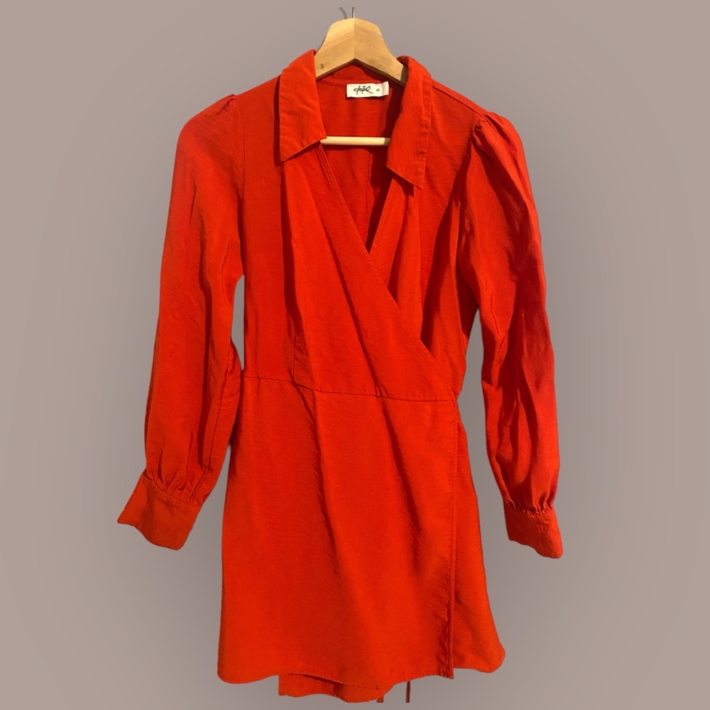 Castro wrapped dress beautiful Ferrari red color size XS